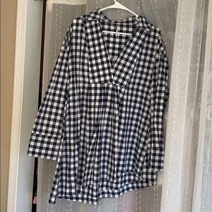 Free people plaid asymmetrical dress